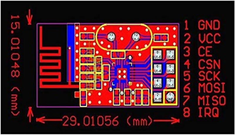 hiBCTR 4 Pieces of NRF24L01+ Wireless Transceiver Module 2.4G Wireless Transceiver Modules - Image 4